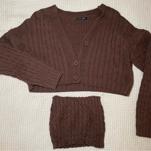 Brown Sweater Set